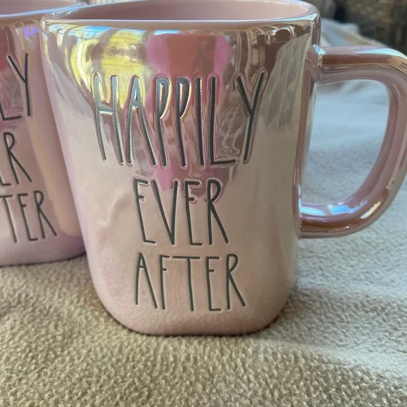 RaeDunn by Magenta, “Happily Ever After”, Pink Iridescent Mug - Picture 4 of 11